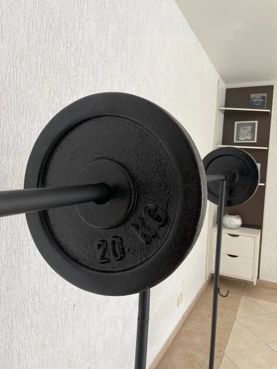 Halteres de 20kg com Suporte
