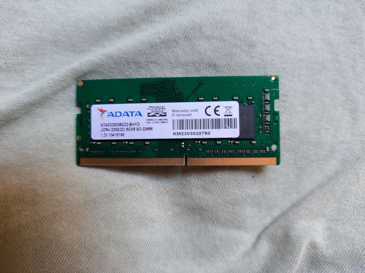 Memória RAM notebook AData DDR4 8GB 3200MHz 
