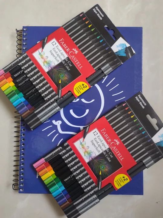 Kit caderno lápis Faber castell