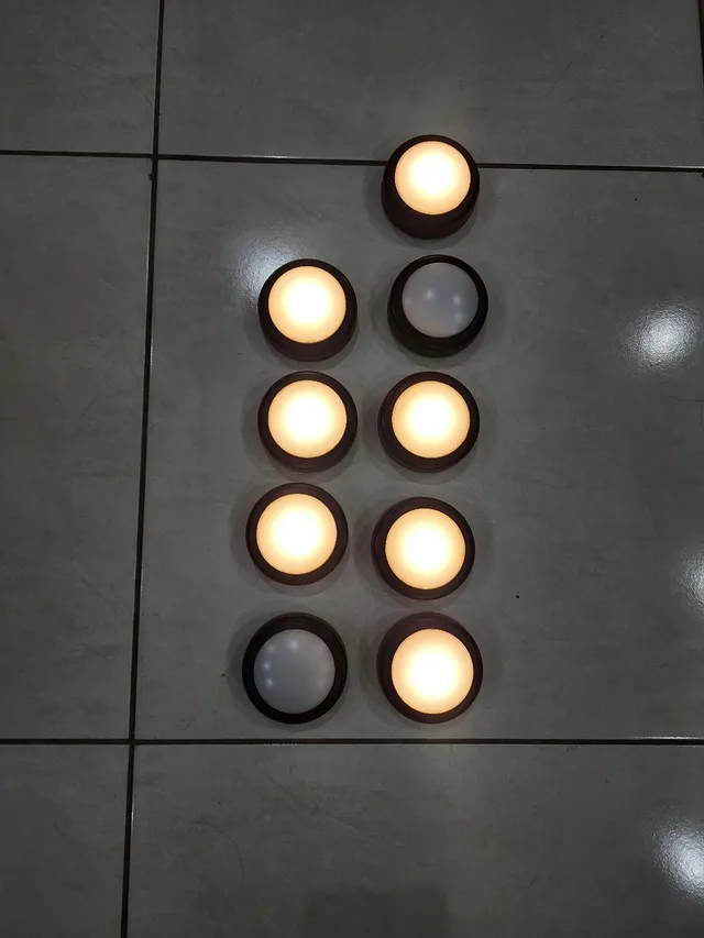 10 spots Iluminação portatil rgb para nichos , prateleiras, sem as pilhas