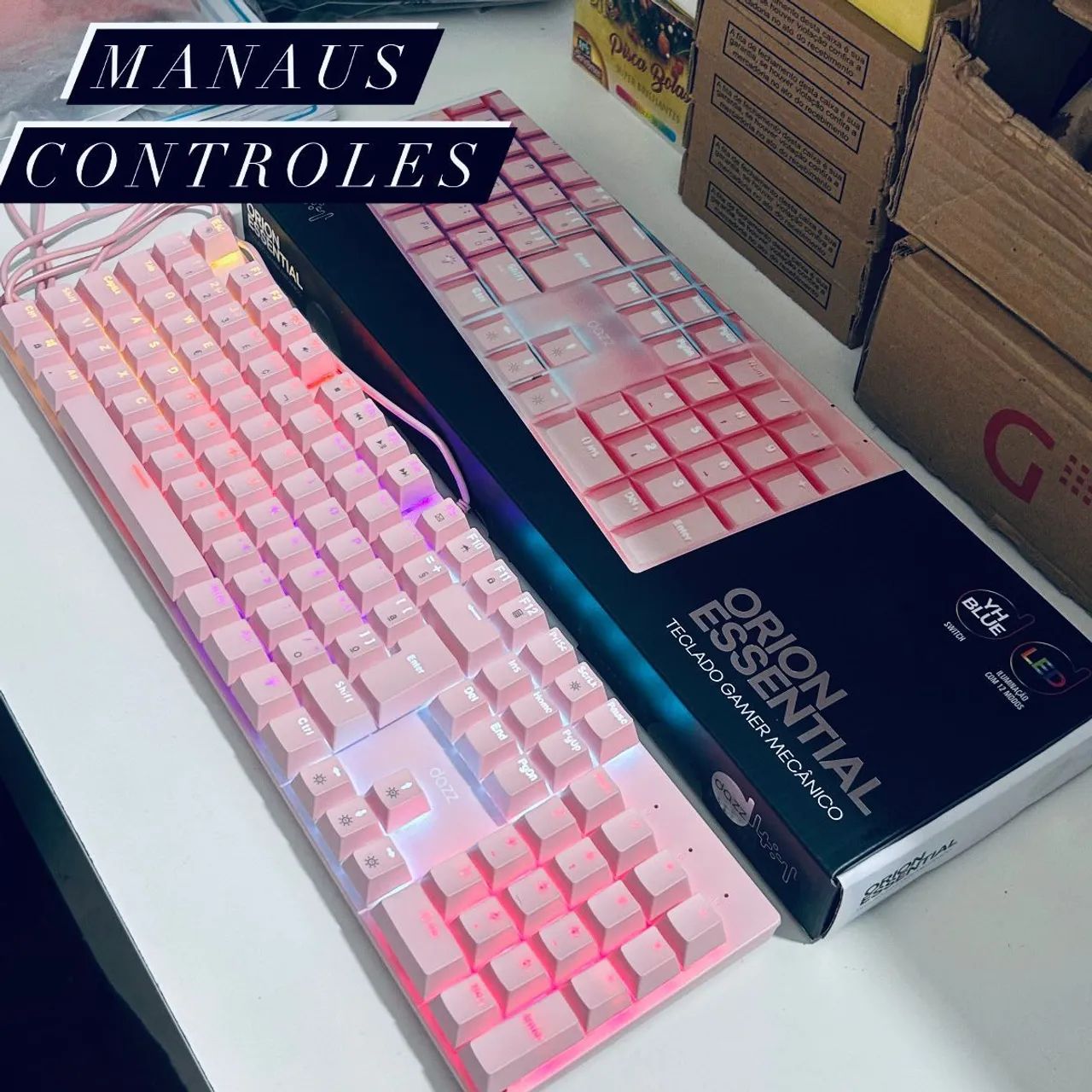 Teclado Mecânico Gamer Rosa Switch YHBLUE - Foto 2