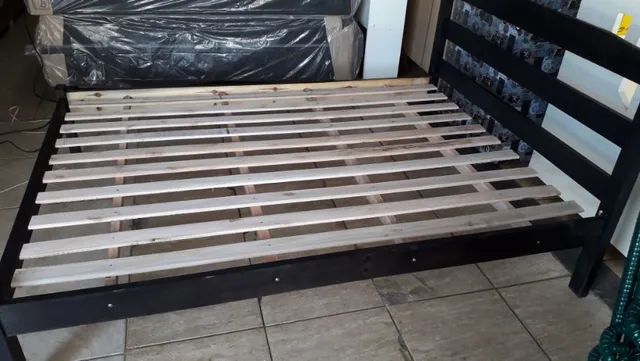 Cama Casal Madeira Reta (NOVO)
