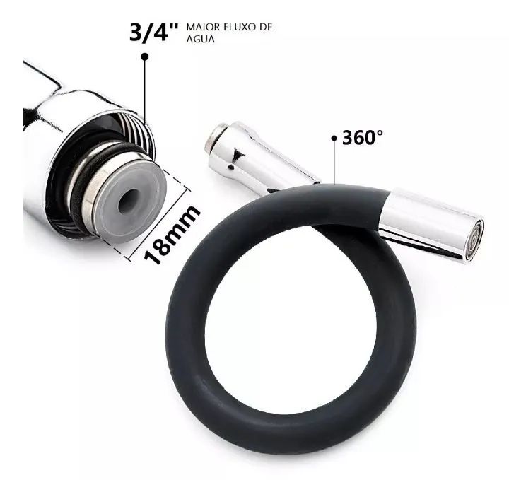 Torneira com filtro preta parede  - Foto 2