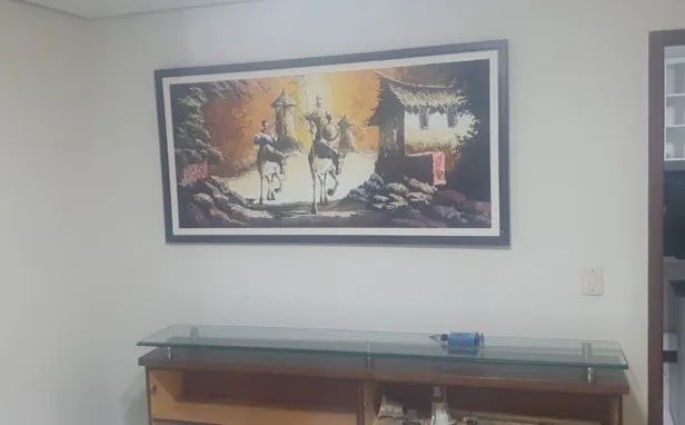 02 Quadros  pintura Manual Sala  Tamanho 83 cmX 1,63 cm