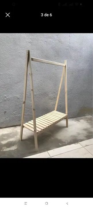 Arara cabideiro de roupa - Foto 4