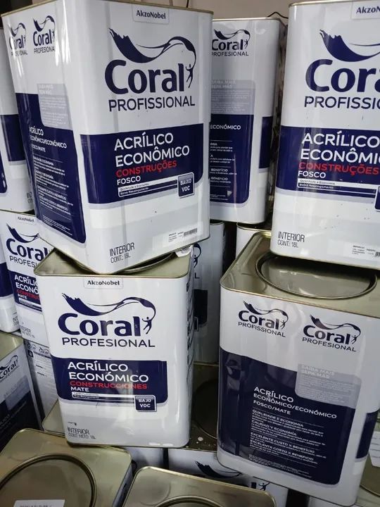 Tinta acrílica coral profissional 