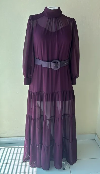 Vestido longo de festas, Novo, tamanho G, Delise.