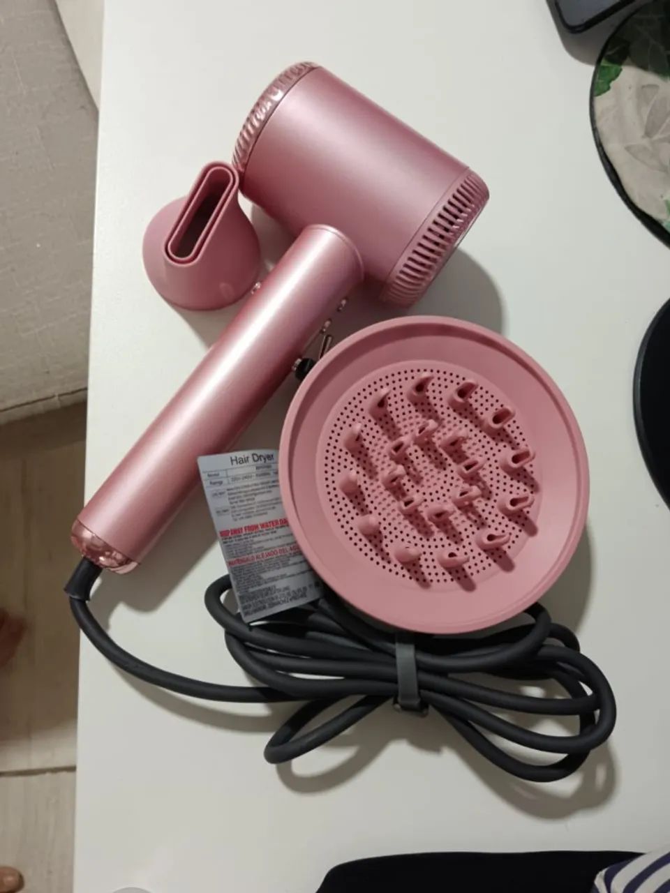 Secador Profissional Europeu - 100.000 RPM, Íons Negativos, Super Silencioso, LED