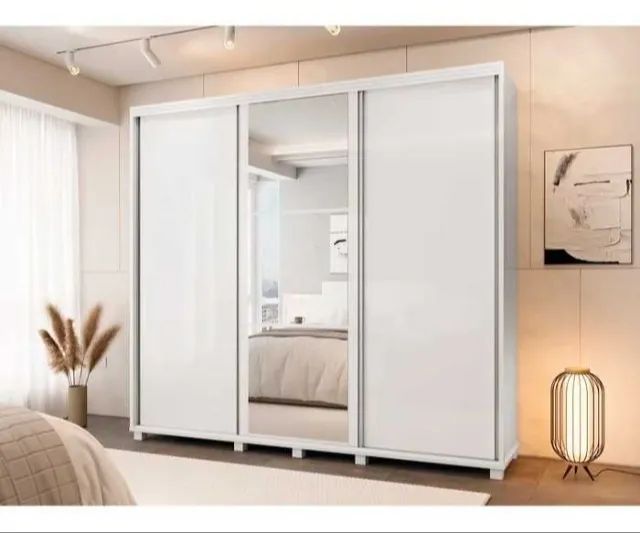 Guarda Roupa Casal Berlin 3 Portas 6 gavetas C/Espelho 100% MDF Direto da fabrica Novo