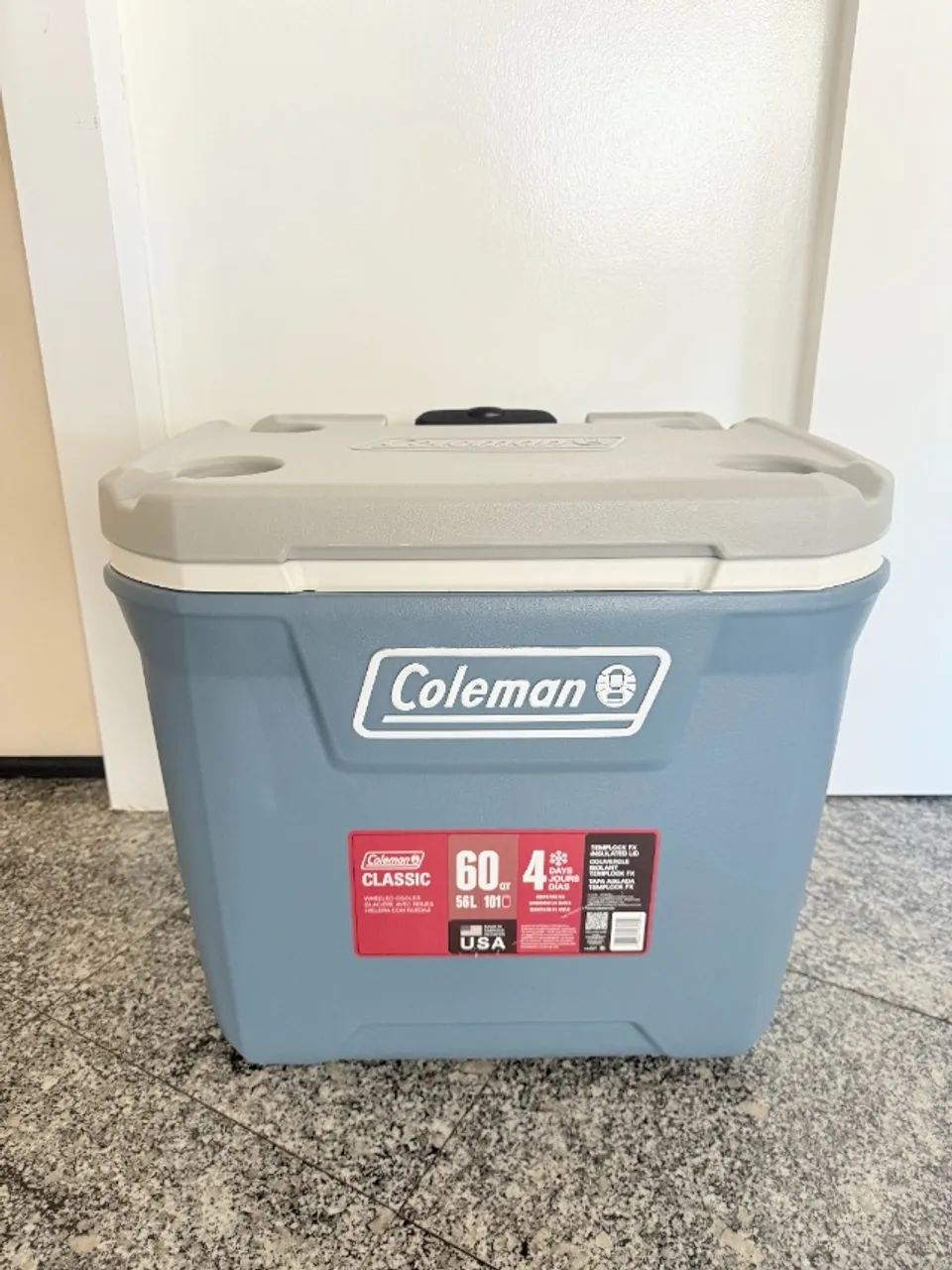 Cooler Coleman 56 litros c/ rodinhas Novo em Perfeito Estado - Foto 2