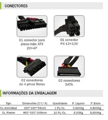 Fonte de Alimentação Atx 200w C Cabo de Força- Px-300cng (Entrega Grátis) - Foto 2
