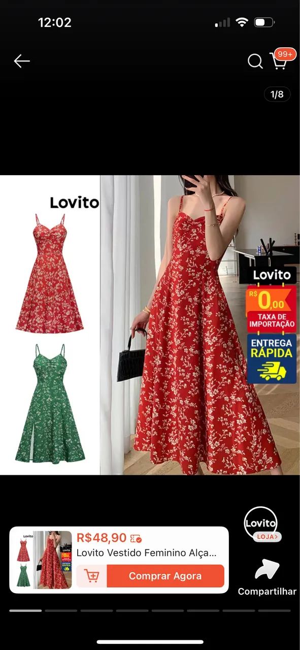 Vestido lovito estampa floral