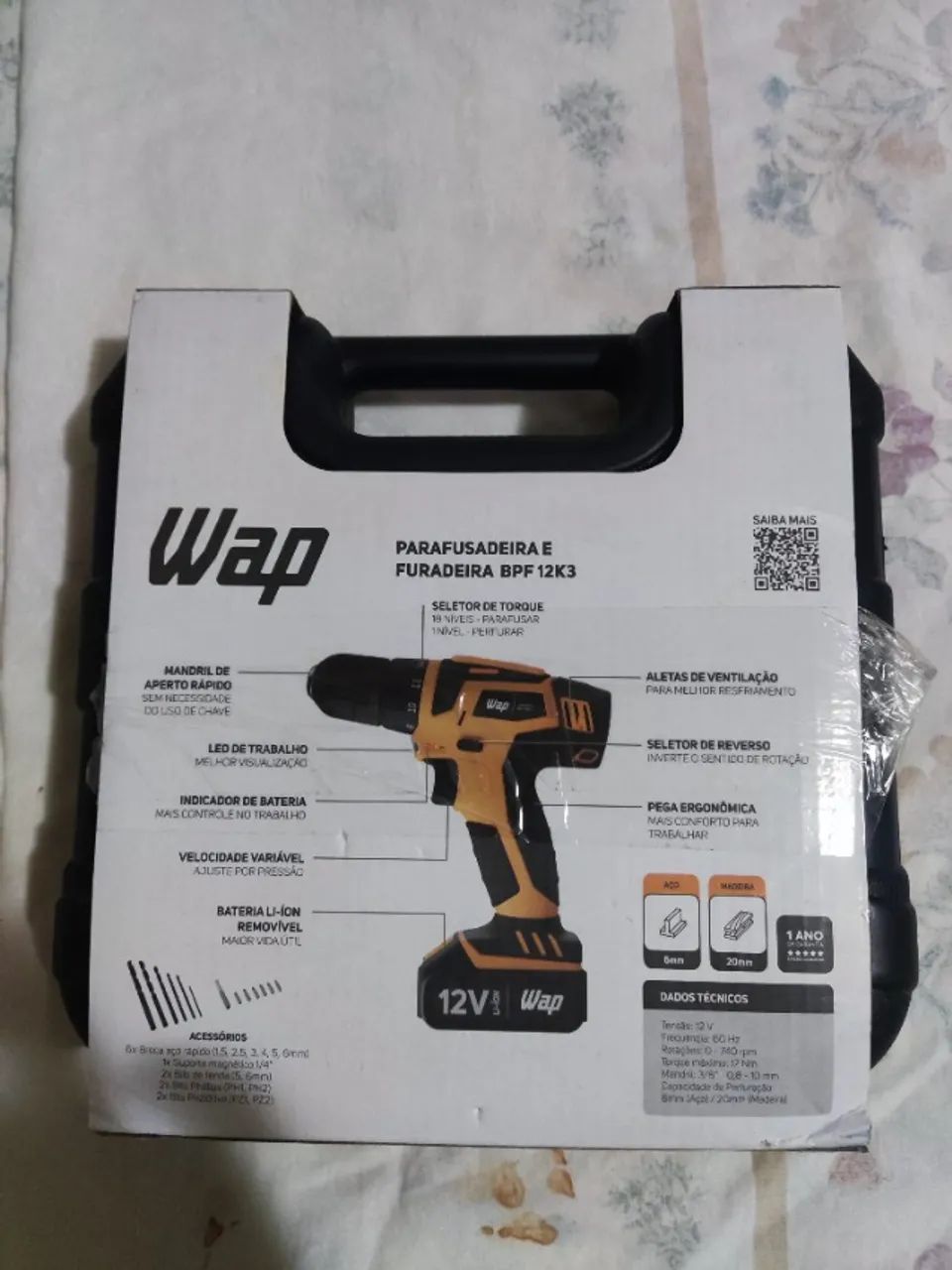 Parafusadeira/Furadeira à Bateria WAP 12V - Foto 3