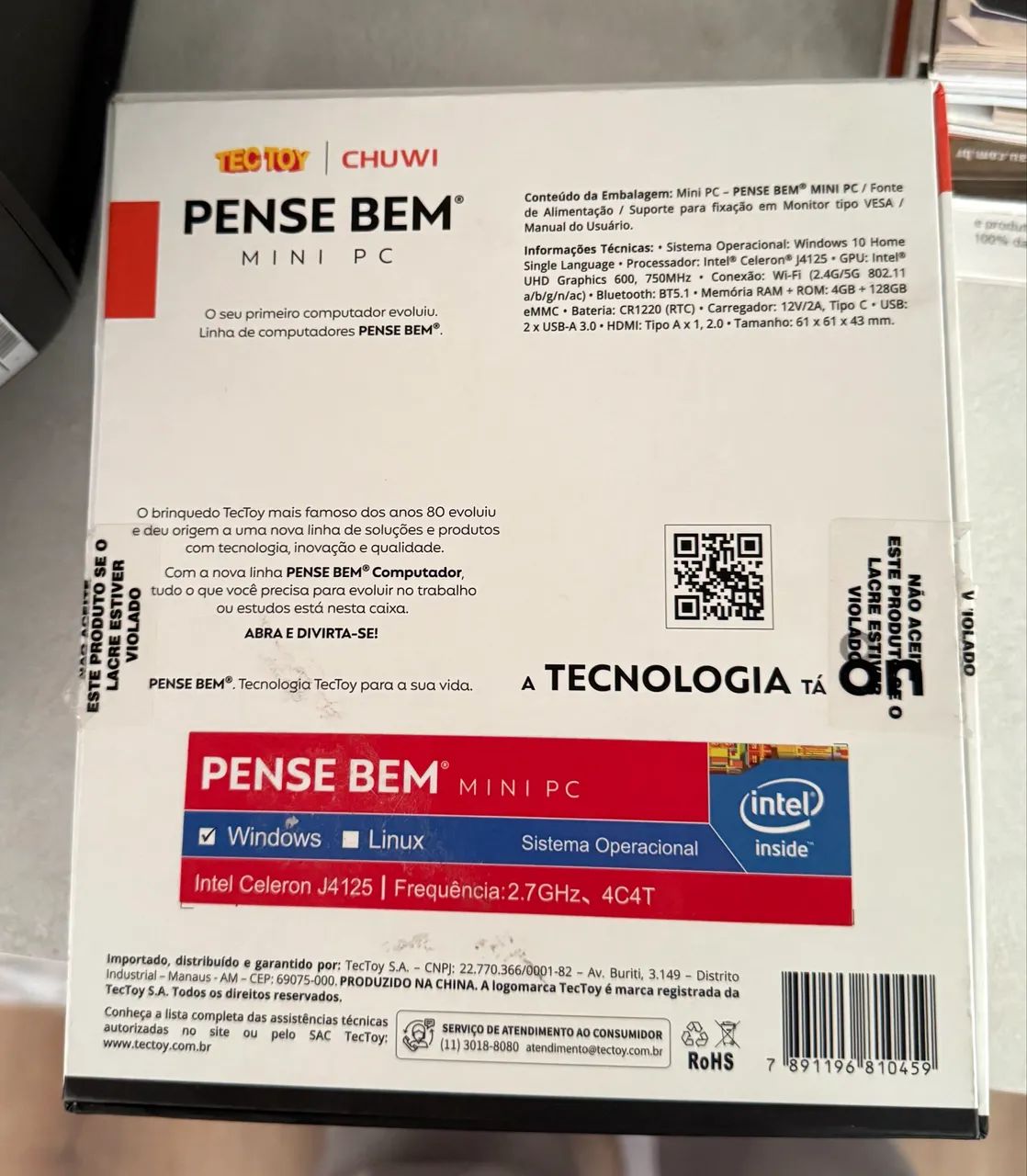 Mini PC tectoy Intel Celeron Windows 10 - Foto 5