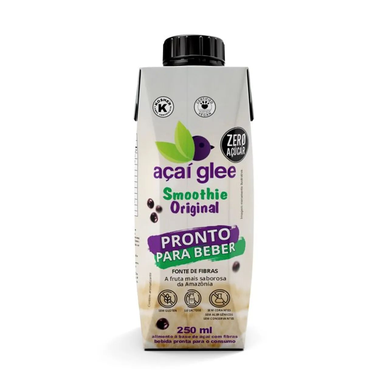 Açaí Glee Smoothie Original ZERO AÇÚCAR (24x250ml) - Foto 3