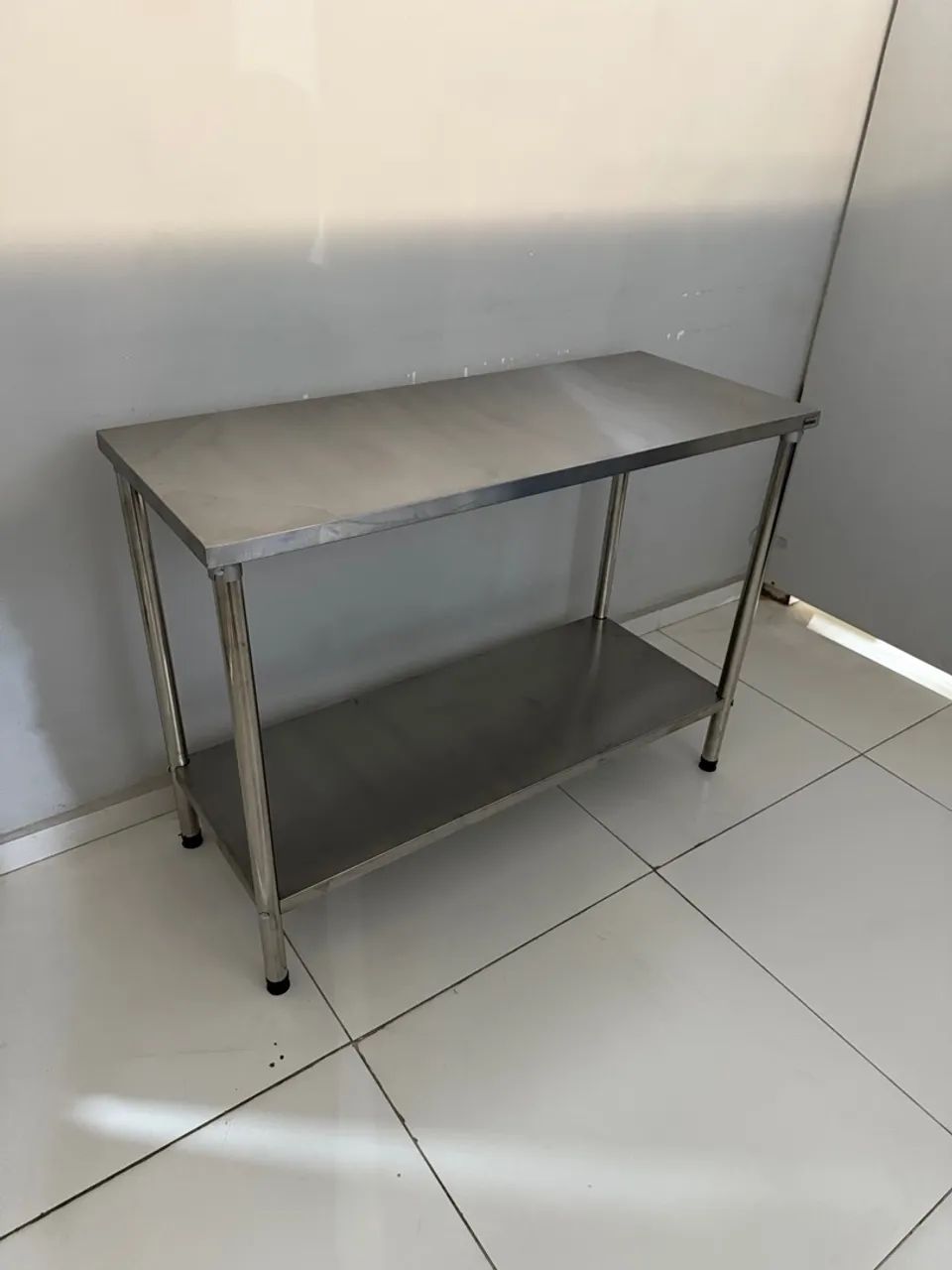 Mesa de Inox com Prateleira - Foto 3