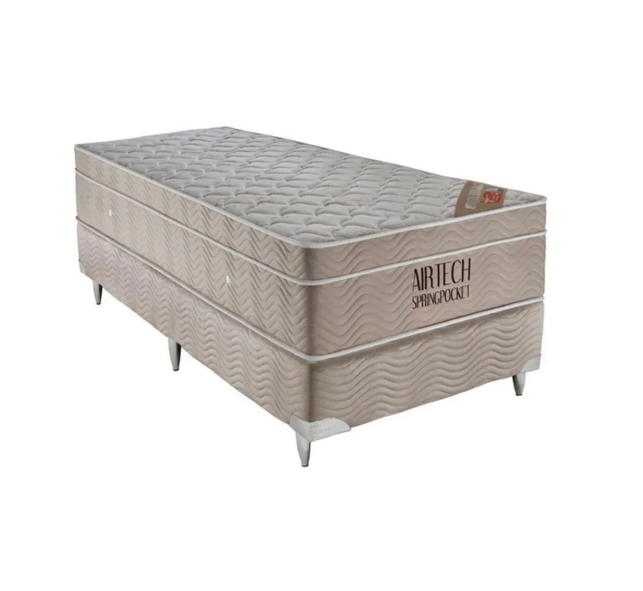 Cama Box Solteiro Ortobom Airtech Spring Pocket com Molas ensacadas - Entrega Imediata!