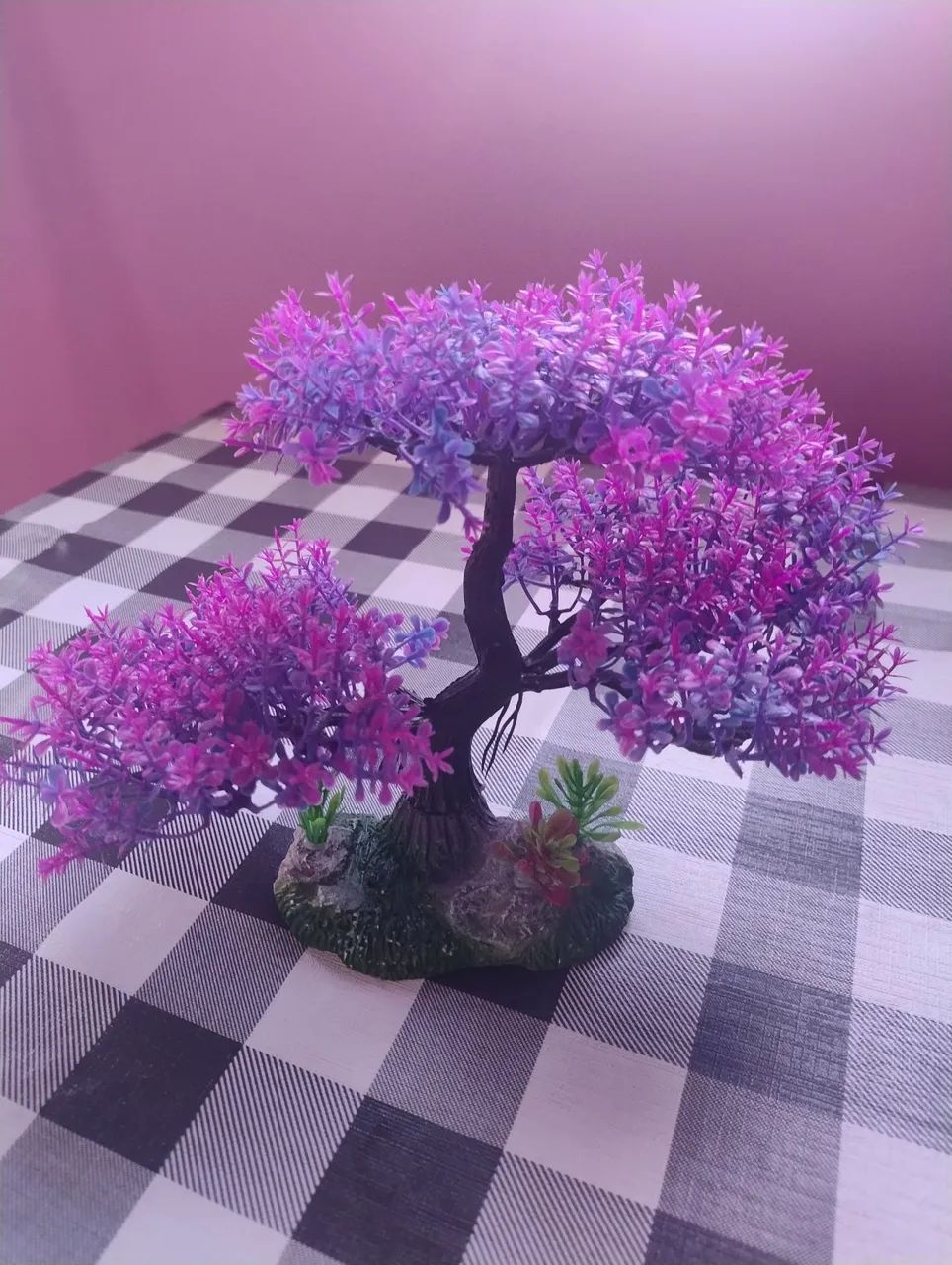 Enfeite de Aquário - Árvore Artificial Roxa - Foto 3