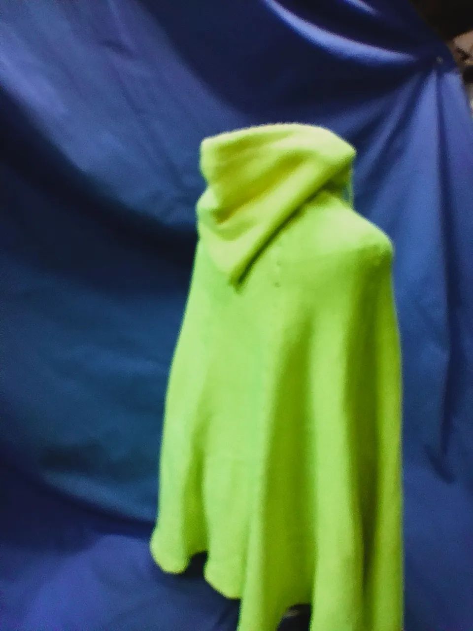 Ponche infantil,de Tricô Verde - Foto 3