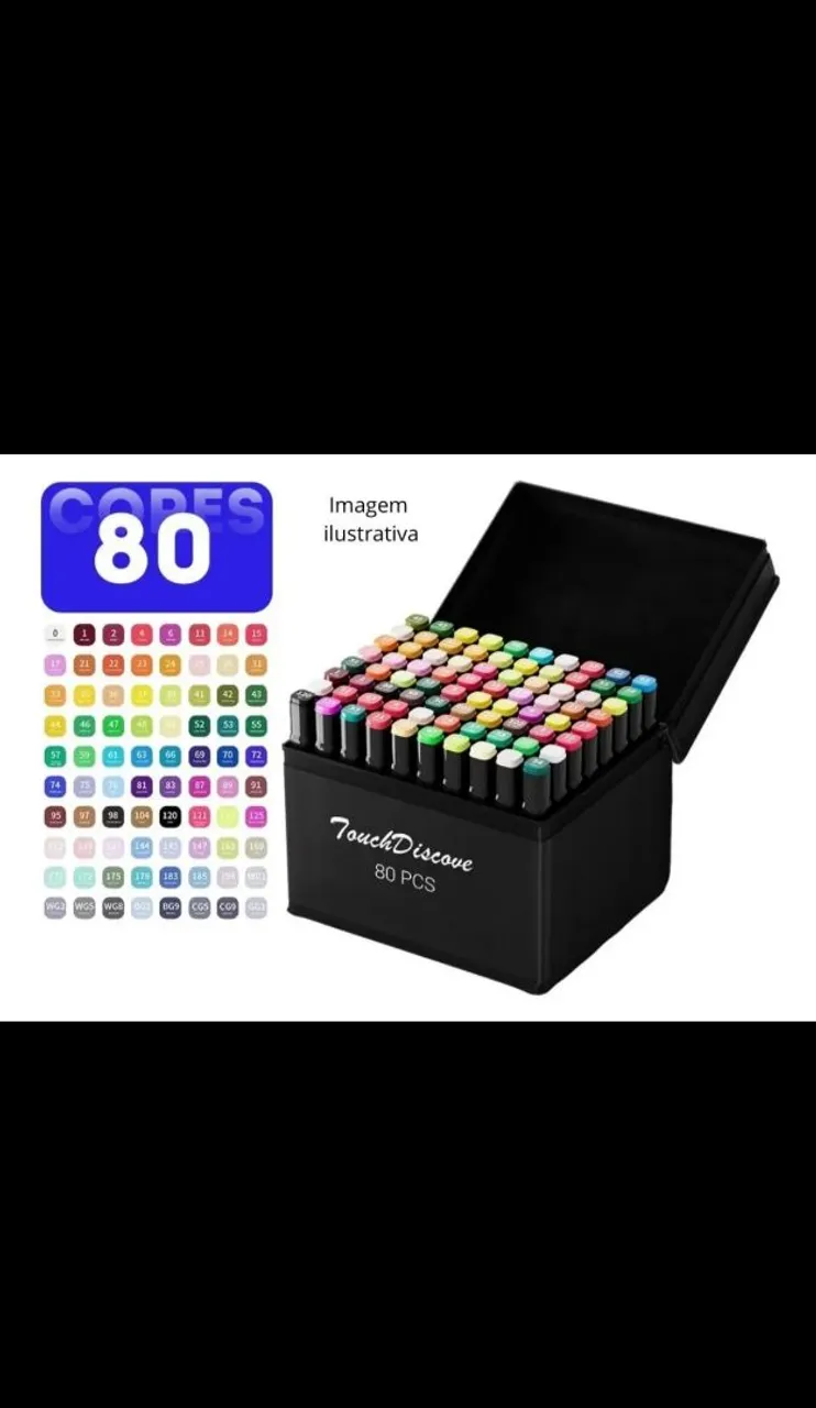Marcadores BOBBIE GOODS 80 Cores - Desenho Canetas