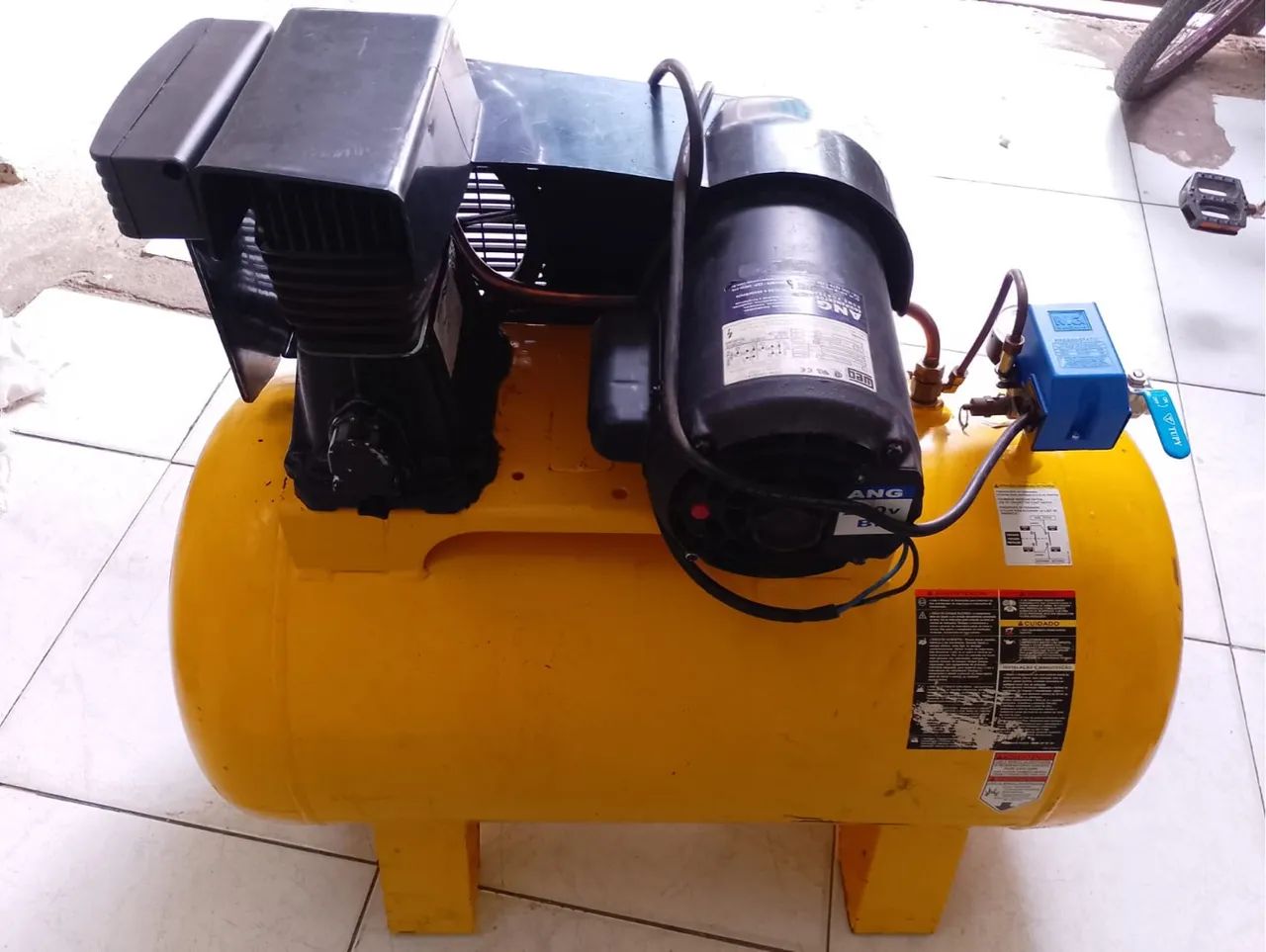 Compressor de ar para pintura shulz csl 10 com chave magnetica 220volts