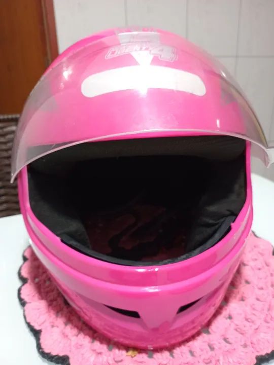 Capacete de moto  rosa - Foto 3