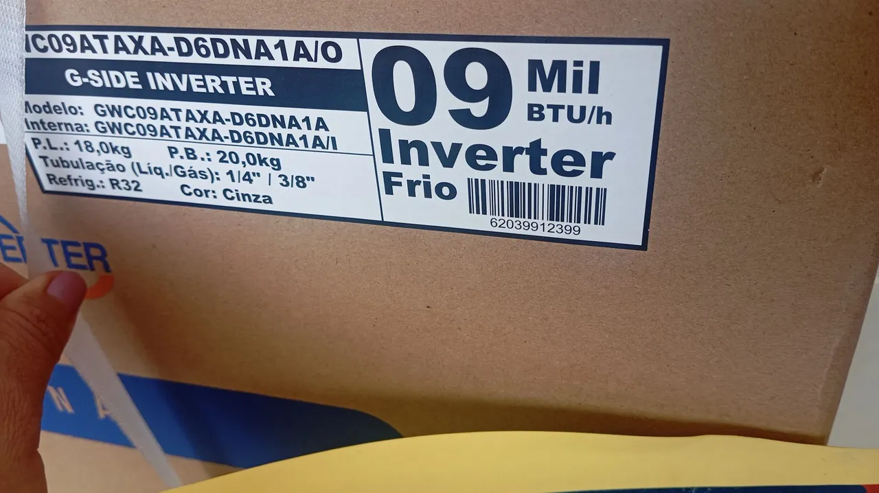 Ar Condicionado Split Inverter 9000 BTUs Frio