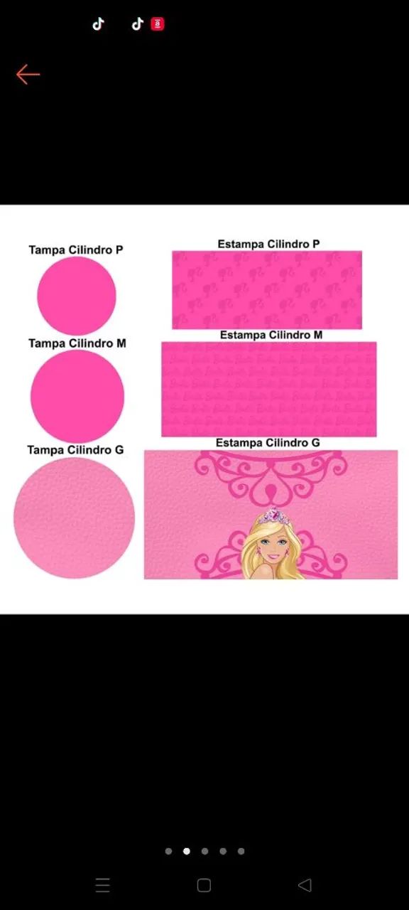 Cilindros Personalizados Barbie - Festa Infantil