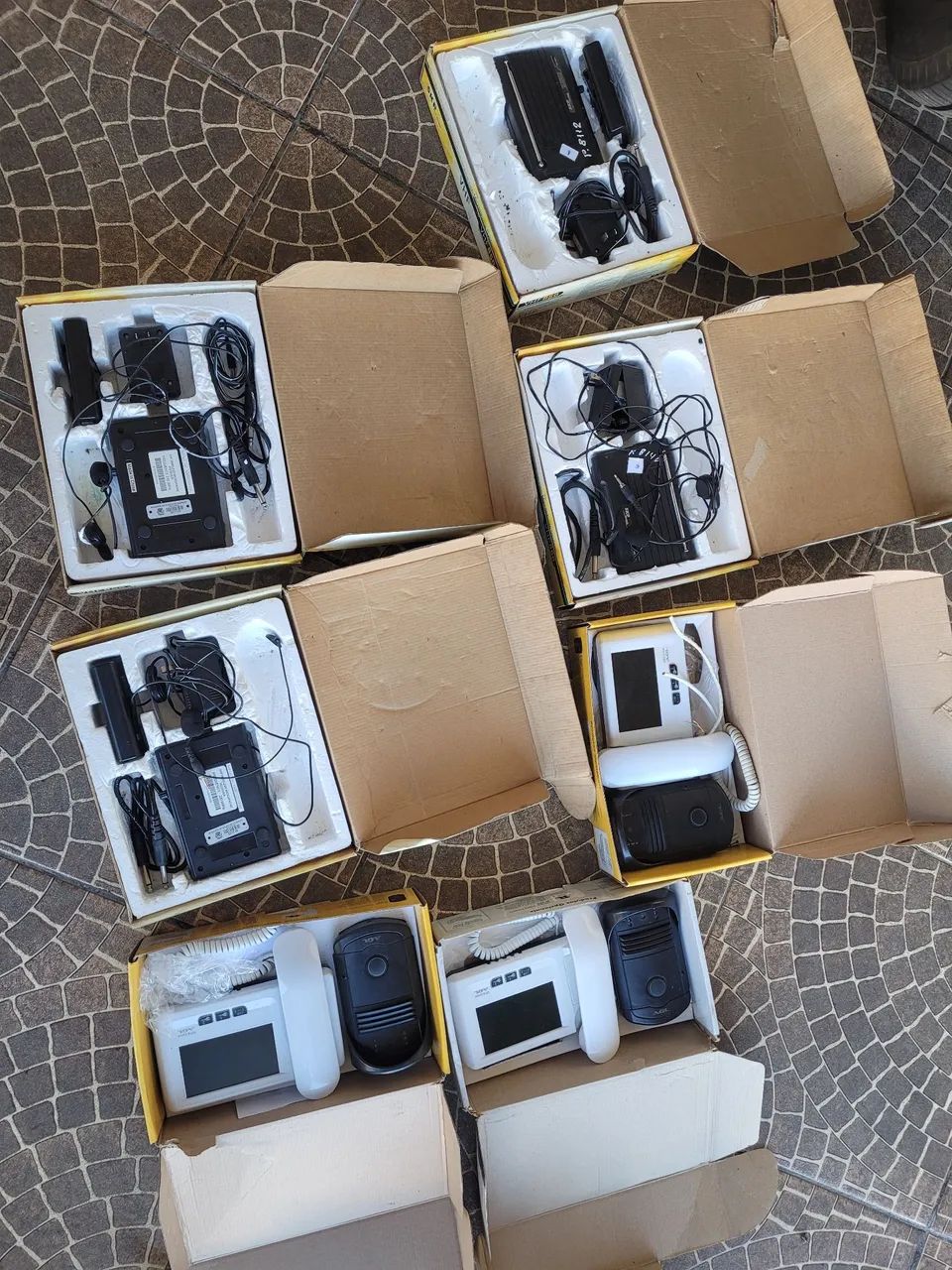 Lote de vídeo porteiro e microfone sem fio (leia a descrição)