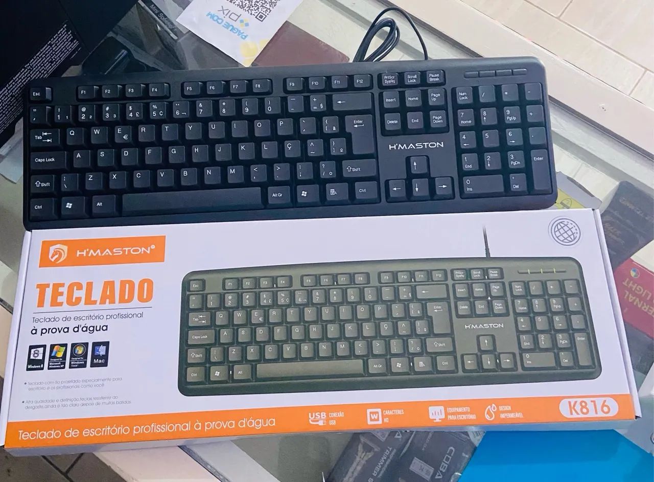 Teclado com fio HMASTON K816 - Novo - Foto 2