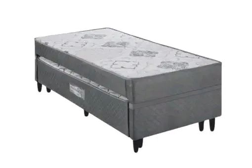 Cama Box solteiro com auxiliar Prestige D28 Molas ensacadas tt C98
