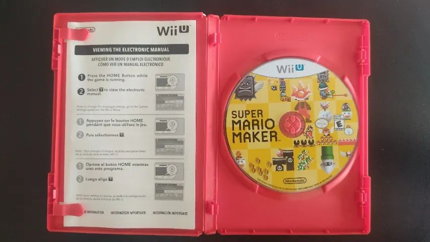 Super Mario Maker WiiU na caixa com manual completo - Foto 2