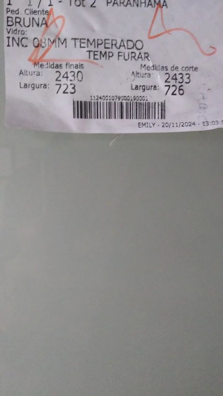 Paineis de vidro para porta pivotante jateado. (Menos que preço de custo) - Foto 4