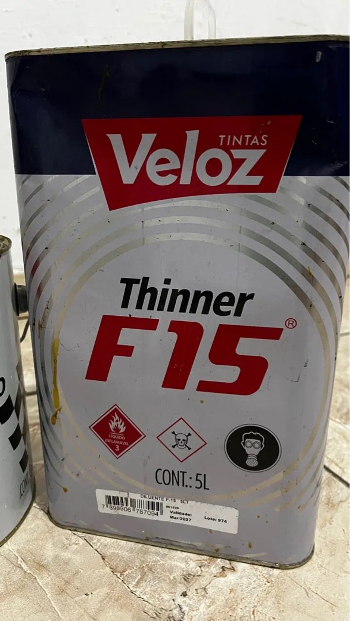 Kit de Tinta Veloz - Esmalte Sintético Automotivo + 10L Thinner F15 - Foto 3