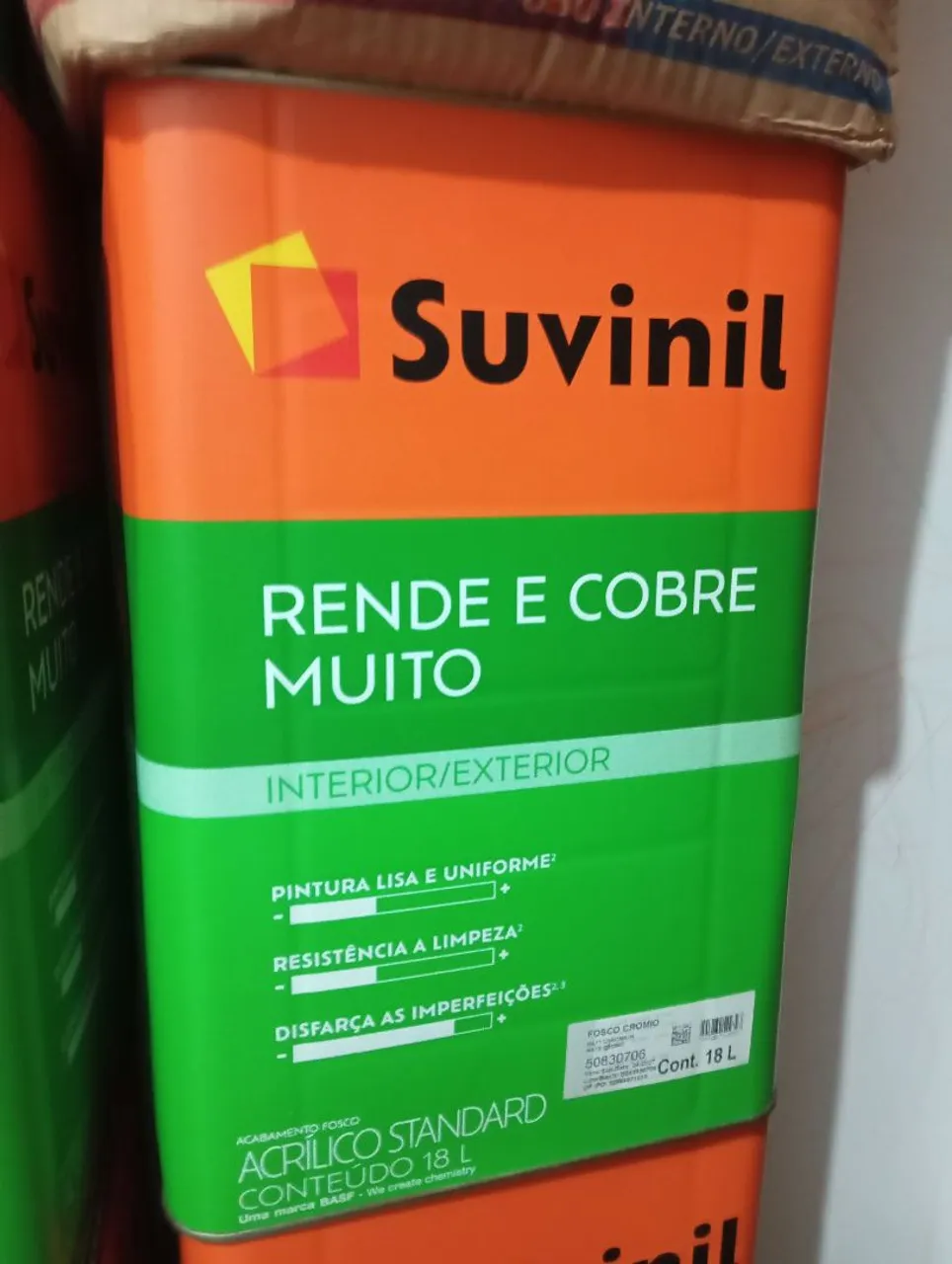 Tinta Acrílica Standard Suvinil 18L - Interior/Exterior