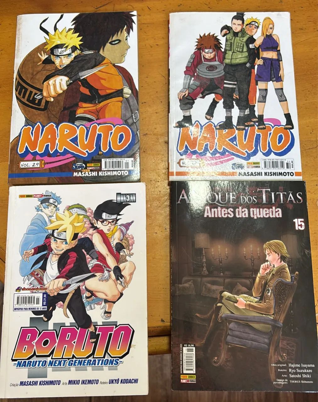 Coleção de 16 Mangás (Naruto Gold + Naruto + Boruto + Attack on Titan) - Ótimo Estado  - Foto 6