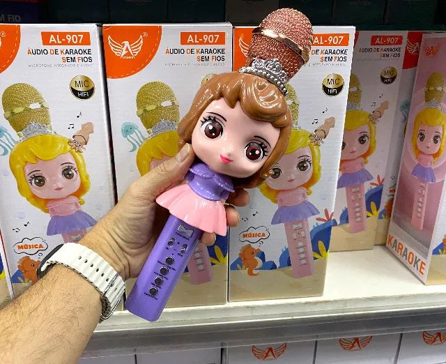 Microfone Infantil para Karaokê AL907 - Foto 4