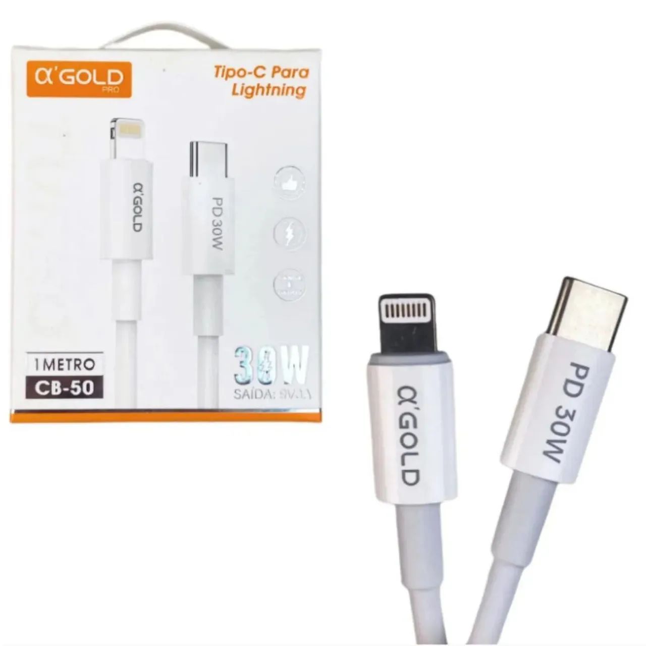 Cabo USB-C para Lightning 30W - Novo