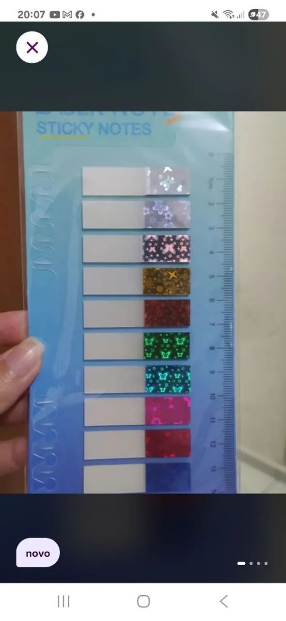 Stick notes, divisórias plásticas holográficas - Foto 2