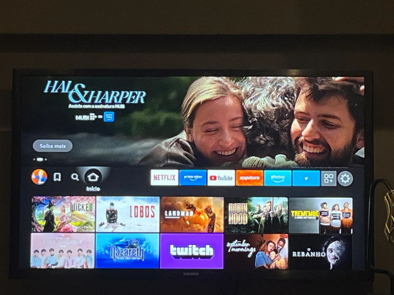 Samsung TV 34 polegadas + Fire TV 