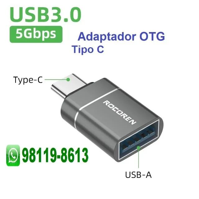 Adaptador conector usb OTG Tipo C