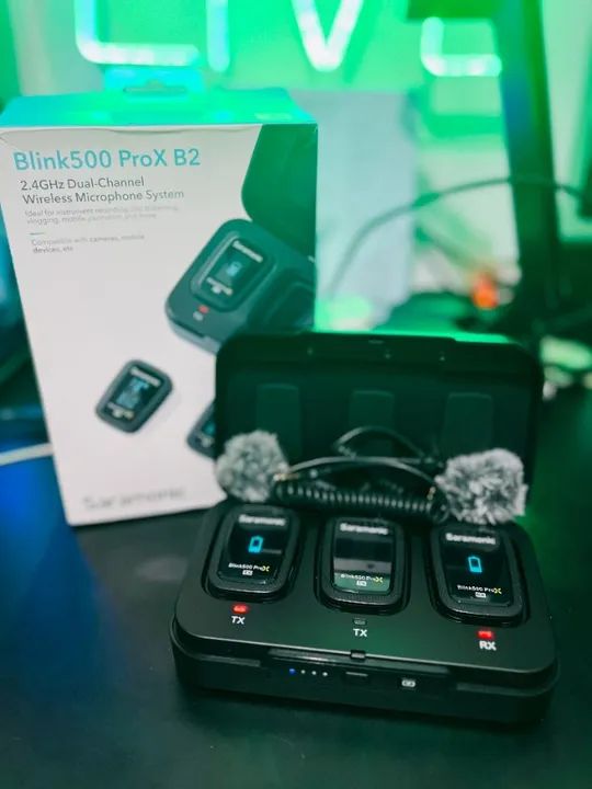 Sistema de microfone lapela profissional duplo SARAMONIC - Foto 3