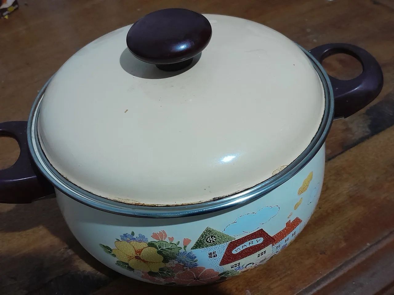 Panela caçarola com tampa desenhada utensílio antiaderente  - Foto 5