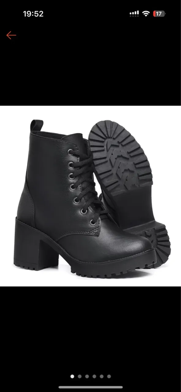 Bota Feminina Cano Curto Preta