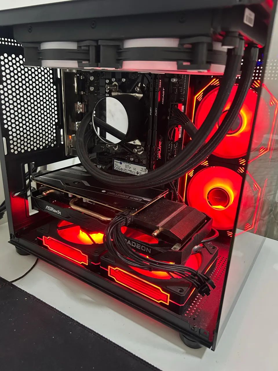 PC Gamer Ryzen 5600 Rx7600 4 meses de uso, Caixa das peças e Nota fiscal  - Foto 4