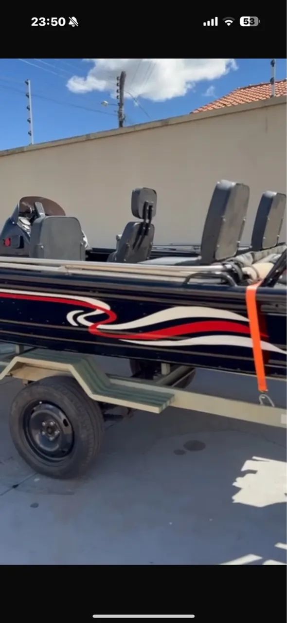 Lancha calaça motor evinrude 60 - Foto 4