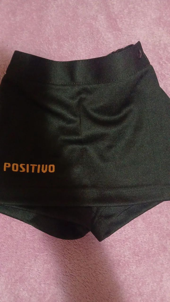 Shorts Saia Infantil Preto Positivo
