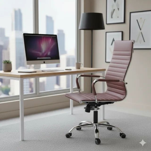 Cadeira Presidente Charles Eames Esteirinha Terracota Design Confortável Modelo 32893