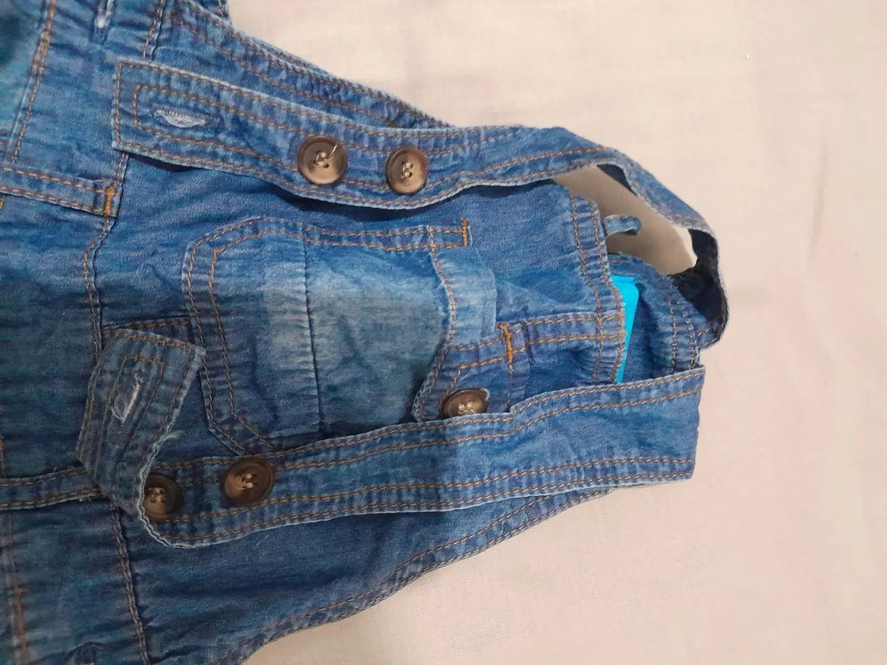 Macacão jeans infantil  - Foto 4