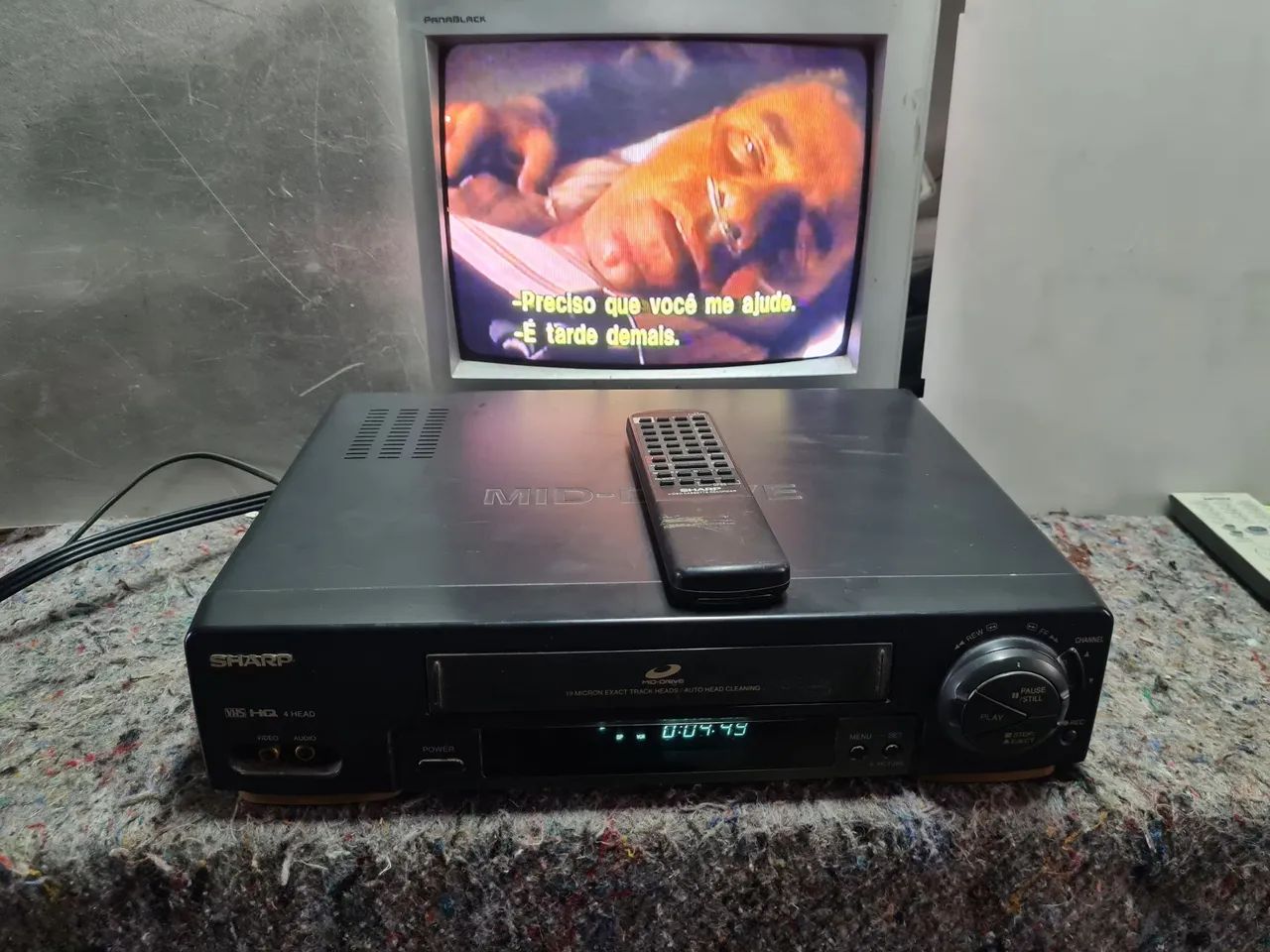 Video Cassete SHARP VC 1694 VIS HIQ 4 HEAD  Com Controle Remo - Foto 6